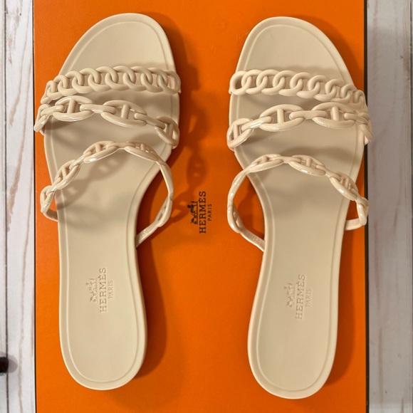 hermes jelly sandals
